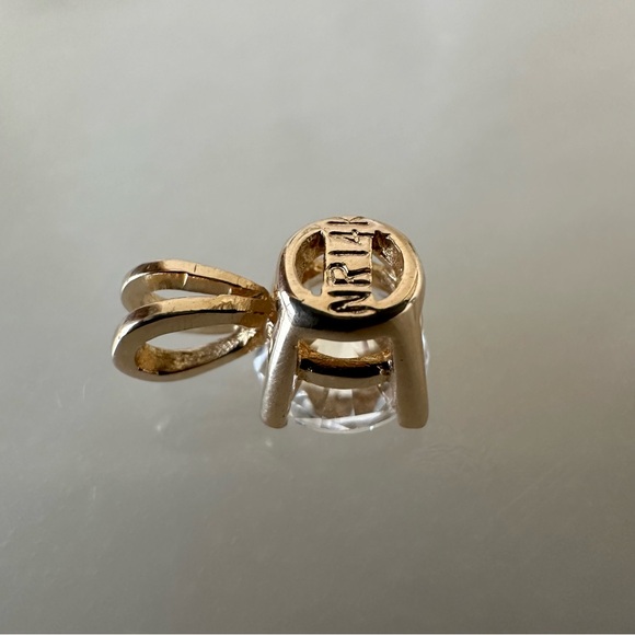 14k Solid Gold 6mm Brilliant Cut CZ Pendant - Picture 7 of 15